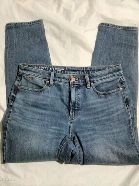 Talbots Flawless Slim Ankle Curvy Jeans Women's Size 8 (32x28) Medium Wash Denim